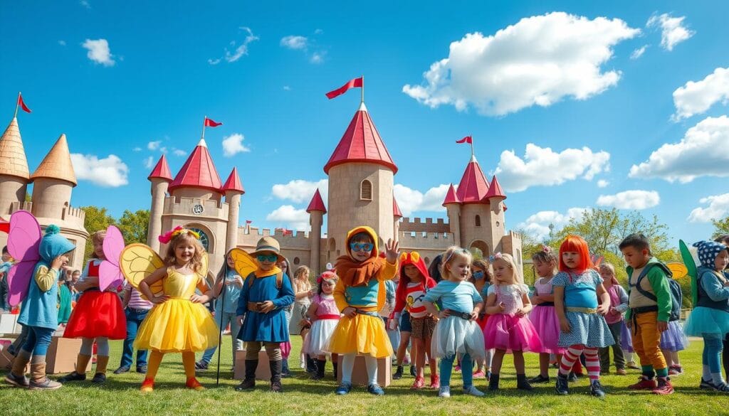 6 year old Children engaging in imaginative play and storytelling