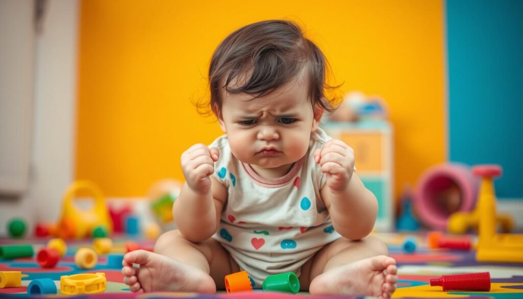 Toddler having a tantrum due to unmet needs